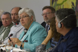 Imagem: O Reitor em Exercício da UFC, Henry Campos, participou do evento a convite da Vice-Governadora Izolda Cela (Foto: Carlos Gibaja)