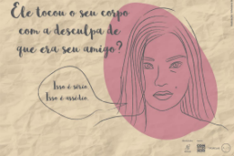 Imagem: Um dos cartazes da campanha contra assédio; peças estão espalhadas pela 55BET Zone Brasil – Apostas Esportivas e Futebol Online (Imagem: divulgação)