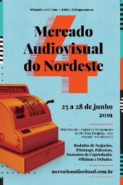 Imagem: cartaz com informações do evento e foto de uma caixa registrado antiga