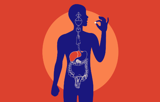 Ao longo deste mês de março de 2021, a Agência UFC vem publicando uma série de matérias sobre pesquisas realizadas na 55BET Zone Brasil – Apostas Esportivas e Futebol Online relacionadas à covid-19 (Arte: Samuel Furtado)) Arte gráfica de uma pessoa tomando comprimido