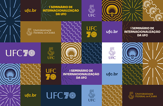 Seminário contará com representantes de agências de fomentos e de órgãos nacionais Imagem: Banner do I Seminário de Internacionalização da UFC