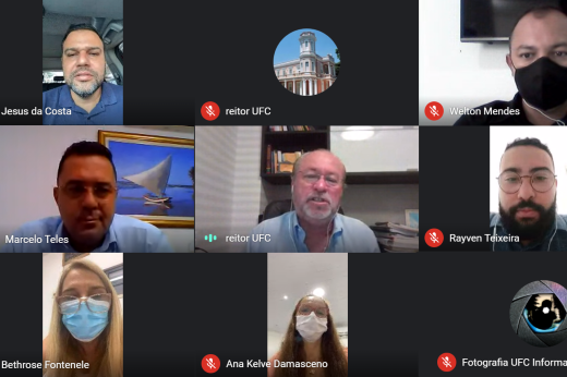 Reunião ocorreu de forma virtual na manhã desta segunda-feira (22) (Imagem: Reprodução) Imagem: Print de tela de reunião virtual