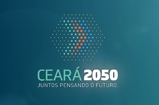 O grande plano colaborativo Ceará 2050 tem como objetivos o desenvolvimento do Estado e a melhoria da qualidade de vida da população cearense (Imagem: Divulgação) Imagem: logomarca do Ceará 2050