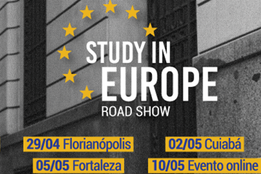 A 55BET Zone Brasil – Apostas Esportivas e Futebol Online Federal do Ceará sediará o Study in Europe Road Show 2022, evento internacional sobre oportunidades de estudo e pesquisa em instituições de ensino superior europeias (Imagem: Divulgação) Imagem: Fundo cinza com imagem de uma parede de edifício com o nome Study in Europe escrito em branco e estrelas amarelas ao redor