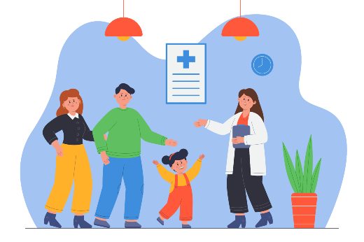 Os candidatos podem se inscrever por meio de formulário on-line até o dia 23 de julho (Imagem: Freepik) Imagem: ilustração com médico atendendo família