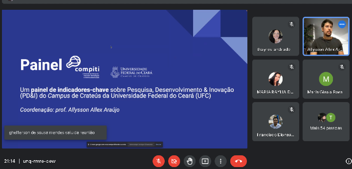 A COMPITI apresentou as ações de Pesquisa, Desenvolvimento e Inovação (PD&I) que tem desenvolvido (Imagem: Divulgação) Imagem: captura de tela da apresentação do painel COMPITI
