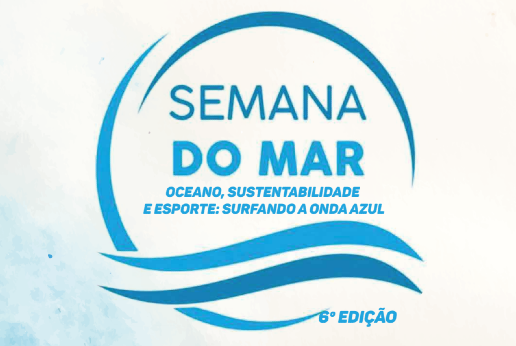 LABOMAR realiza a VI Semana do Mar e o VII Seminário de Ciências Marinhas Tropicais (Imagem: Divulgação) Imagem: fundo azul e logo do evento Semana do Mar