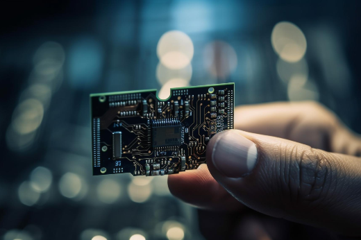 Projeto do PPG da Engenharia Elétrica da UFC e do instituto francês CentraleSupelec visa desenvolver sistemas de alimentação para mecanismos móveis autônomos, como satélites e drones (Foto: freepik.com) Imagem: imagem mostra uma mão segurando uma placa chamada embedded system, de sistemas mobile