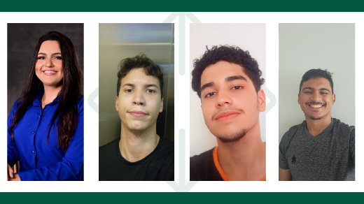 Imagem: Fotomontagem dos quatro estudantes que participam da Palma Brasil