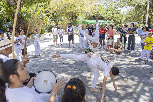 Imagem: Roda de capoeira é uma das atrações da programação matutina, na Casa de José de Alencar (Foto: divulgação)